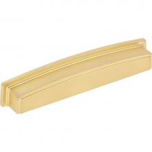 Jeffrey Alexander 141-160BG - 160 mm Center Brushed Gold Square-to-Center Square Renzo Cabinet Cup Pull