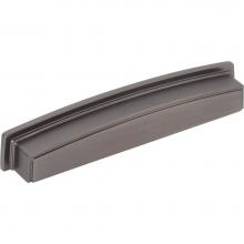 Jeffrey Alexander 141-160BNBDL - 160 mm Center Brushed Pewter Square-to-Center Square Renzo Cabinet Cup Pull