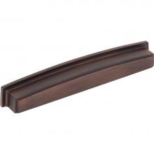 Jeffrey Alexander 141-192DBAC - 192 mm Center Brushed Oil Rubbed Bronze Square-to-Center Square Renzo Cabinet Cup Pull