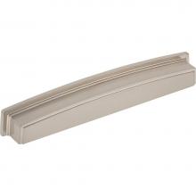 Jeffrey Alexander 141-192SN - 192 mm Center Satin Nickel Square-to-Center Square Renzo Cabinet Cup Pull