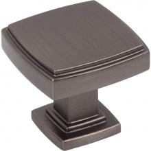 Jeffrey Alexander 141BNBDL - 1-1/4'' Overall Length Brushed Pewter Square Renzo Cabinet Knob