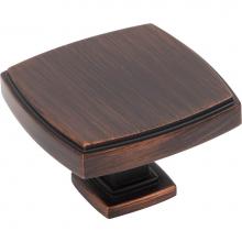 Jeffrey Alexander 141L-DBAC - 1-3/4'' Overall Length Brushed Oil Rubbed Bronze Square Renzo Cabinet Knob