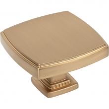 Jeffrey Alexander 141L-SBZ - 1-3/4'' Overall Length Satin Bronze Square Renzo Cabinet Knob