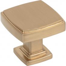 Jeffrey Alexander 141SBZ - 1-1/4'' Overall Length Satin Bronze Square Renzo Cabinet Knob