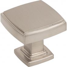 Jeffrey Alexander 141SN - 1-1/4'' Overall Length Satin Nickel Square Renzo Cabinet Knob