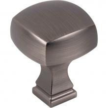 Jeffrey Alexander 278BNBDL - 1-1/8'' Overall Length Brushed Pewter Square Audrey Cabinet Knob