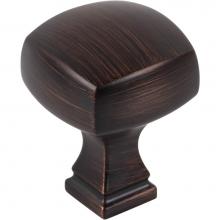 Jeffrey Alexander 278DBAC - 1-1/8'' Overall Length Brushed Oil Rubbed Bronze Square Audrey Cabinet Knob