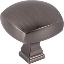 Jeffrey Alexander 278L-BNBDL - 1-3/8'' Overall Length Brushed Pewter Square Audrey Cabinet Knob