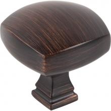 Jeffrey Alexander 278L-DBAC - 1-3/8'' Overall Length Brushed Oil Rubbed Bronze Square Audrey Cabinet Knob