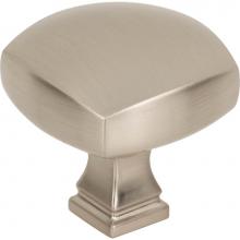 Jeffrey Alexander 278L-SN - 1-3/8'' Overall Length Satin Nickel Square Audrey Cabinet Knob