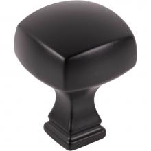 Jeffrey Alexander 278MB - 1-1/8'' Overall Length Matte Black Square Audrey Cabinet Knob