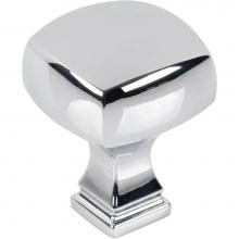 Jeffrey Alexander 278PC - 1-1/8'' Overall Length Polished Chrome Square Audrey Cabinet Knob