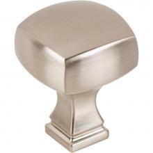 Jeffrey Alexander 278SN - 1-1/8'' Overall Length Satin Nickel Square Audrey Cabinet Knob