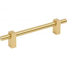 Jeffrey Alexander 478-128BG - 128 mm Center-to-Center Brushed Gold Larkin Cabinet Bar Pull