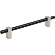 Jeffrey Alexander 478-160MBSN - 160 mm Center-to-Center Matte Black with Satin Nickel Larkin Cabinet Bar Pull