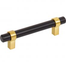 Jeffrey Alexander 596MBBG - 96 mm Center-to-Center Matte Black with Brushed Gold Key Grande Cabinet Bar Pull