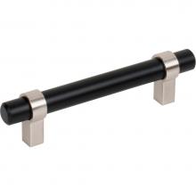 Jeffrey Alexander 596MBSN - 96 mm Center-to-Center Matte Black with Satin Nickel Key Grande Cabinet Bar Pull