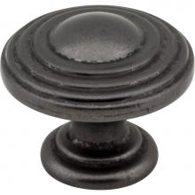 Jeffrey Alexander 137DACM - 1-1/4'' Diameter Gun Metal Stacked Bremen 2 Cabinet Knob