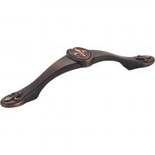 Jeffrey Alexander 959-96DBAC - 96 mm Center-to-Center Brushed Oil Rubbed Bronze Fleur-de-lis Bienville Cabinet Pull