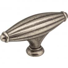 Jeffrey Alexander 618L-BNMDL - 2-15/16'' Distressed Pewter Glenmore Cabinet ''T'' Knob