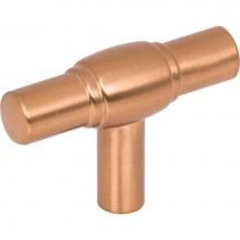 Jeffrey Alexander 885L-SBZ - 2'' Satin Bronze Hayworth Cabinet ''T'' Knob