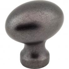 Jeffrey Alexander 3990-DACM - 1-3/16'' Overall Length Gun Metal Football Bordeaux Cabinet Knob