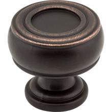 Jeffrey Alexander 127DBAC - 1-3/16'' Diameter Brushed Oil Rubbed Bronze Barrel Bremen 2 Cabinet Knob