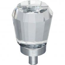 Jeffrey Alexander G150PC - 1'' Overall Length Polished Chrome Faceted Glass Harlow Cabinet Knob