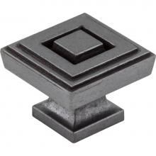 Jeffrey Alexander 585L-DACM - 1-1/4'' Overall Length Gun Metal Square Delmar Cabinet Knob