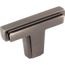 Jeffrey Alexander 259BNBDL - 2'' Brushed Pewter Lexa Cabinet ''T'' Knob