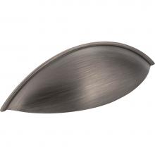 Jeffrey Alexander 8236-BNBDL - 96 mm Center-to-Center Brushed Pewter Bordeaux Cabinet Cup Pull