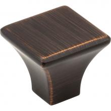 Jeffrey Alexander 972DBAC - 1-1/8'' Overall Length Brushed Oil Rubbed Bronze Square Marlo Cabinet Knob