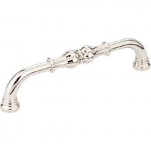 Jeffrey Alexander 918-128NI - 128 mm Center-to-Center Polished Nickel Beaded Prestige Cabinet Pull