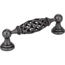 Jeffrey Alexander 749-96B-DACM - 96 mm Center-to-Center Gun Metal Birdcage Tuscany Cabinet Pull