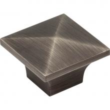 Jeffrey Alexander 595BNBDL - 1-1/4'' Overall Length Brushed Pewter Pyramid Cairo Cabinet Knob