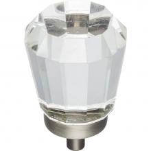 Jeffrey Alexander G150L-BNBDL - 1-1/4'' Overall Length Brushed Pewter Faceted Glass Harlow Cabinet Knob