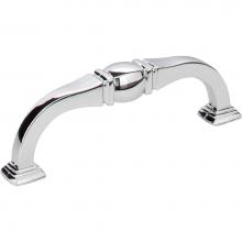 Jeffrey Alexander 188-96PC - 96 mm Center-to-Center Polished Chrome Katharine Cabinet Pull