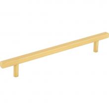 Jeffrey Alexander 845-160BG - 160 mm Center-to-Center Brushed Gold Square Dominique Cabinet Bar Pull