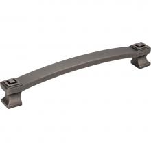 Jeffrey Alexander 585-160BNBDL - 160 mm Center-to-Center Brushed Pewter Square Delmar Cabinet Pull