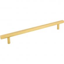 Jeffrey Alexander 845-12BG - 12'' Center-to-Center Brushed Gold Square Dominique Appliance Handle