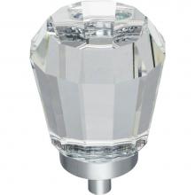 Jeffrey Alexander G150L-PC - 1-1/4'' Overall Length Polished Chrome Faceted Glass Harlow Cabinet Knob