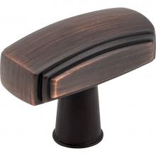 Jeffrey Alexander 519DBAC - 1-9/16'' Overall Length Brushed Oil Rubbed Bronze Rectangle Delgado Cabinet Knob