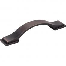 Jeffrey Alexander 80152-96DBAC - 96 mm Center-to-Center Brushed Oil Rubbed Bronze Strap Mirada Cabinet Pull