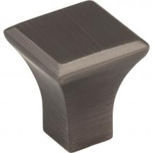 Jeffrey Alexander 972S-BNBDL - 7/8'' Overall Length Brushed Pewter Square Marlo Cabinet Knob