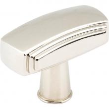 Jeffrey Alexander 519NI - 1-9/16'' Overall Length Polished Nickel Rectangle Delgado Cabinet Knob