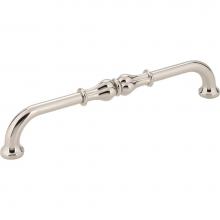 Jeffrey Alexander 818-160NI - 160 mm Center-to-Center Polished Nickel Bella Cabinet Pull