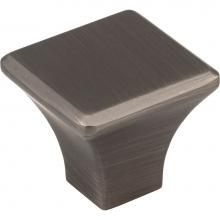 Jeffrey Alexander 972BNBDL - 1-1/8'' Overall Length Brushed Pewter Square Marlo Cabinet Knob