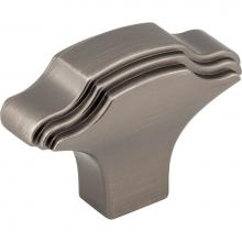 Jeffrey Alexander 225BNBDL - 1-11/16'' Overall Length Brushed Pewter Oblong Maybeck Cabinet Knob