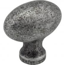 Jeffrey Alexander 3991SIM - 1-9/16'' Overall Length Distressed Antique Silver Football Lyon Cabinet Knob