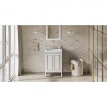 Jeffrey Alexander VN2PER-24-WH-NT - 24'' White Percival Vanity